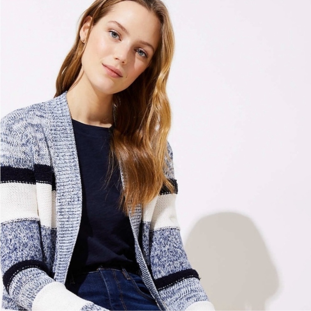 LOFT Women’s Chunky Oversized Cardigan Sweater - Picture 3 of 5